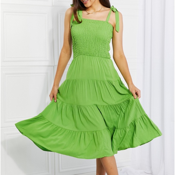 CULTURE CODE SMOCKED TIERED SUMMER SOLSTICE DRESS FULL SIZE RUN - Picture 1 of 10